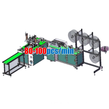 2020 1way mask machine 3 layer flat face mask making machine automatic price , non woven disposable face mask production line